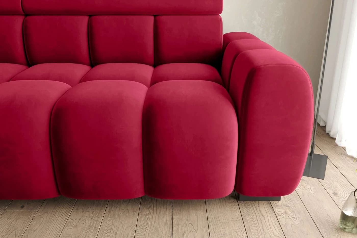 99rooms Big-Sofa Alessio mit elektrischer Sitztiefenverstellung Velours Tiffany - Bild 5