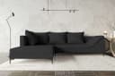 99rooms Ecksofa Loni L-Form Schwarz mit Metallfüßen Bild 2
