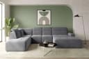 99rooms Wohnlandschaft Elvaro - U-Form Sofa Velours PALLADIUM Bild 2