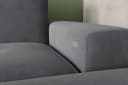 99rooms Wohnlandschaft Elvaro - U-Form Sofa Velours PALLADIUM Bild 4