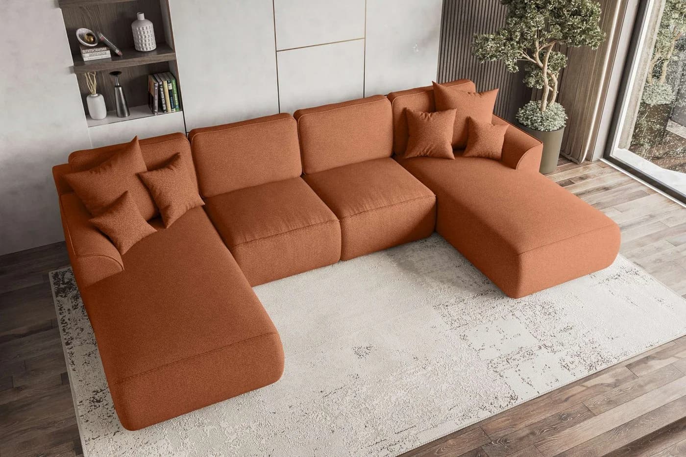 99rooms Wohnlandschaft Gusto U-Form mit Schlaffunktion und abnehmbaren Kissen - Bild 3