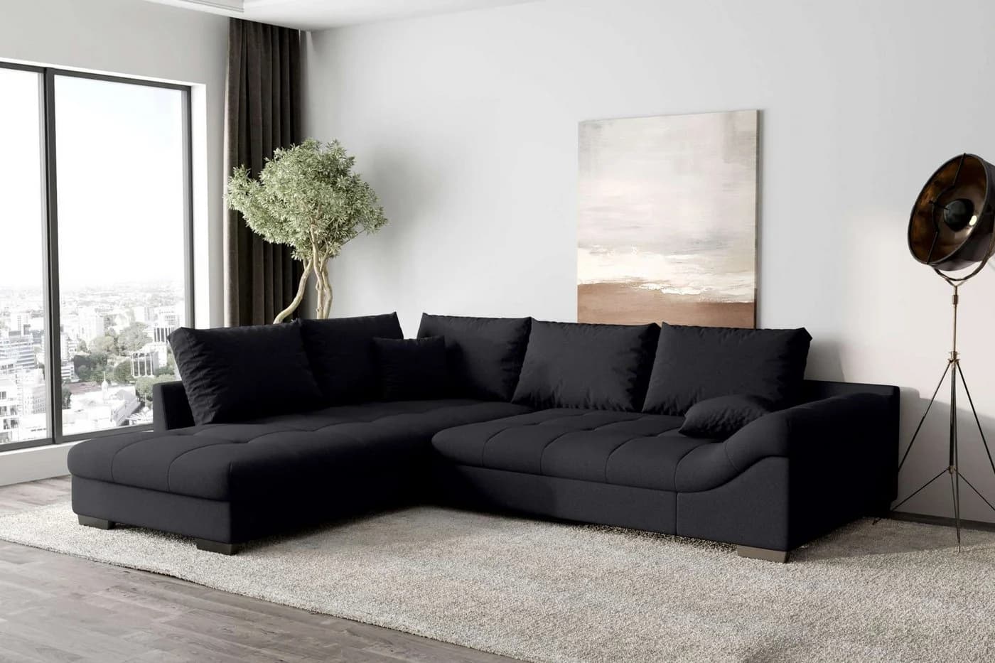 99rooms Ecksofa Terra L-Form mit Rundumbezug und Wellenfederung - Bild 2