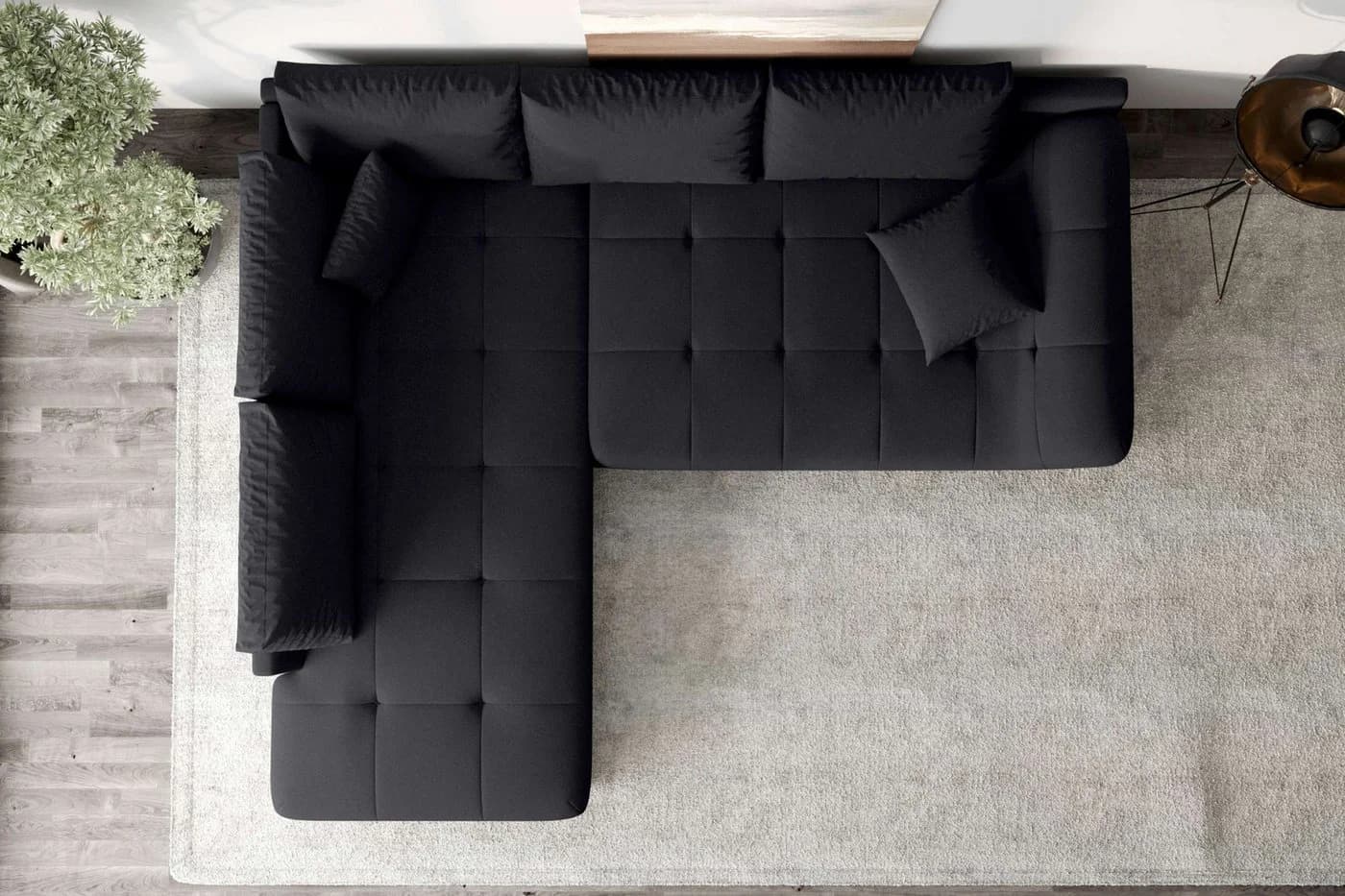 99rooms Ecksofa Terra L-Form mit Rundumbezug und Wellenfederung - Bild 4