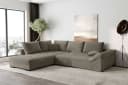 99rooms Ecksofa Terra L-Form Cordstoff Cappuccino Bild 2