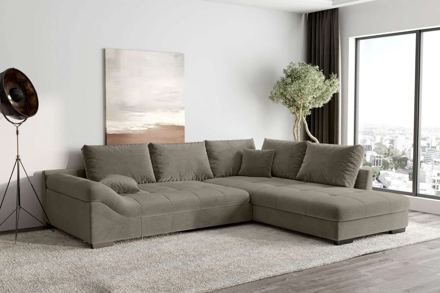 99rooms Ecksofa Terra L-Form mit Rundumbezug und 5 Kissen - Bild 2