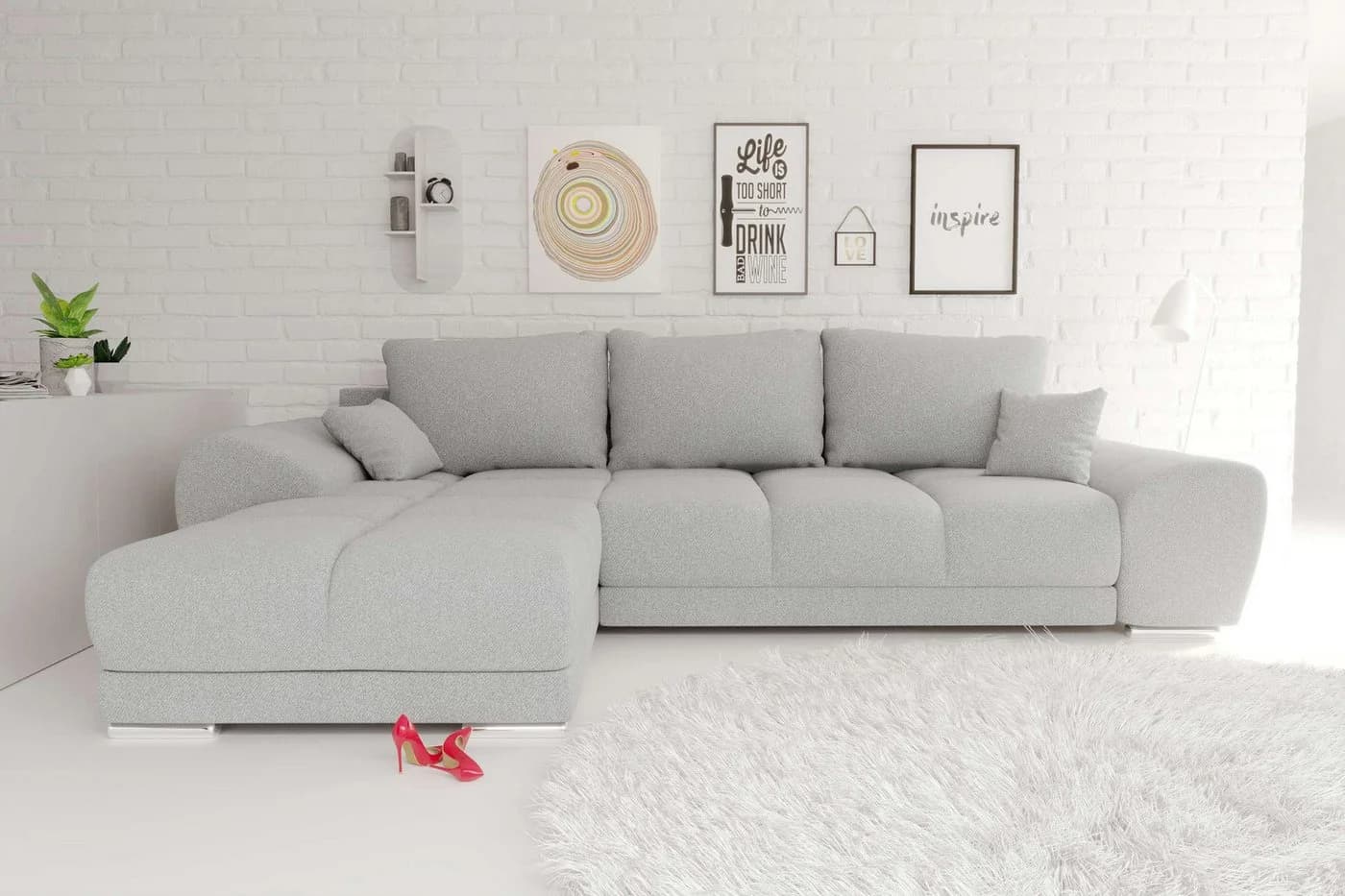 99rooms Ecksofa Antalya L-Form Sofa mit Schlaffunktion - Bild 2