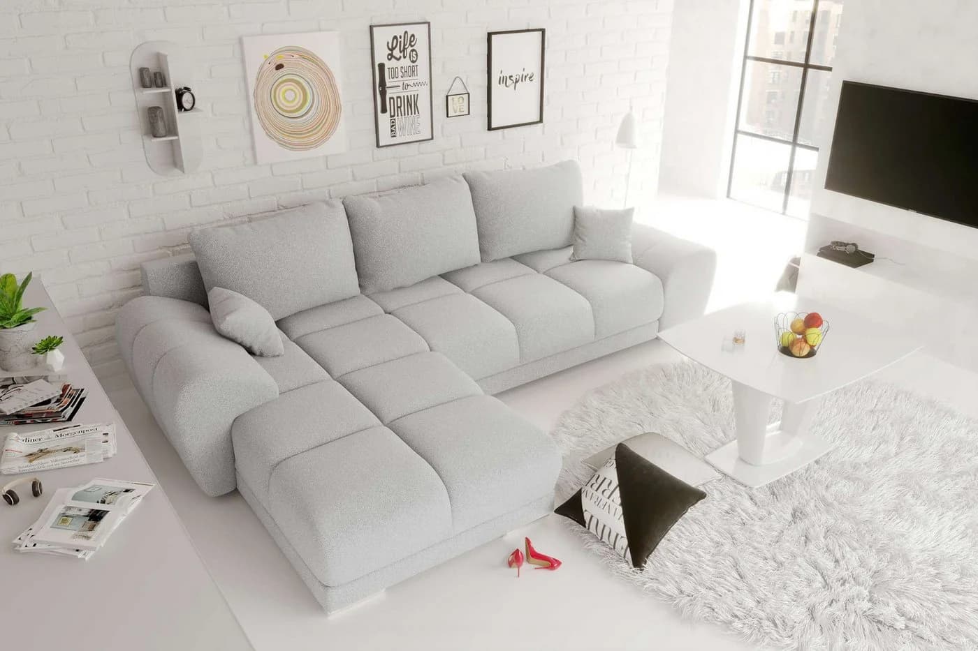 99rooms Ecksofa Antalya L-Form Sofa mit Schlaffunktion - Bild 3