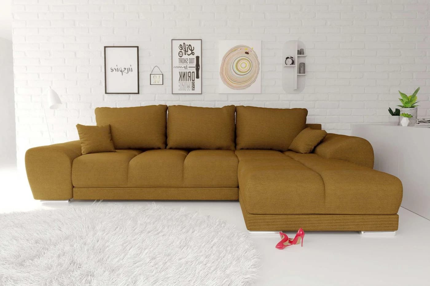 99rooms Ecksofa Antalya L-Form mit Schlaffunktion und Bettkasten - Bild 2