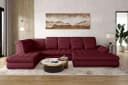 99rooms Wohnlandschaft Toscana U-Form Bettfunktion Velours Bild 1