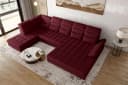 99rooms Wohnlandschaft Toscana U-Form Bettfunktion Velours Bild 3