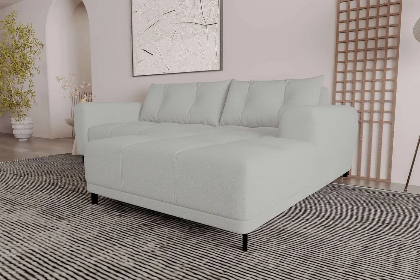 99rooms Ecksofa Massimo L-Form Eckcouch mit Schlaffunktion Strukturstoff NEVE - Bild 3