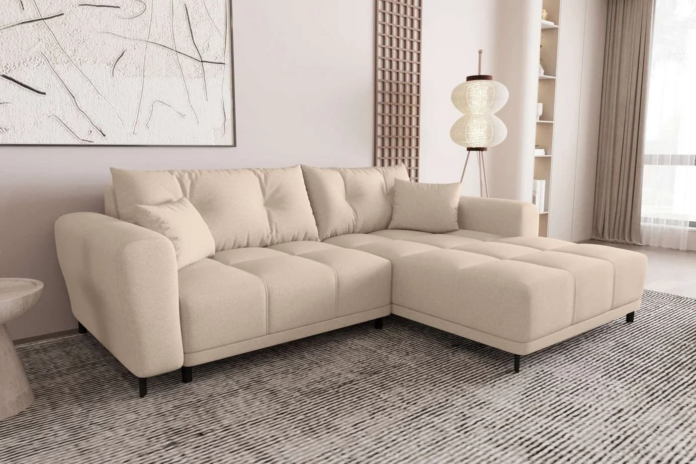 99rooms Ecksofa Massimo L-Form Sofa mit Schlaffunktion