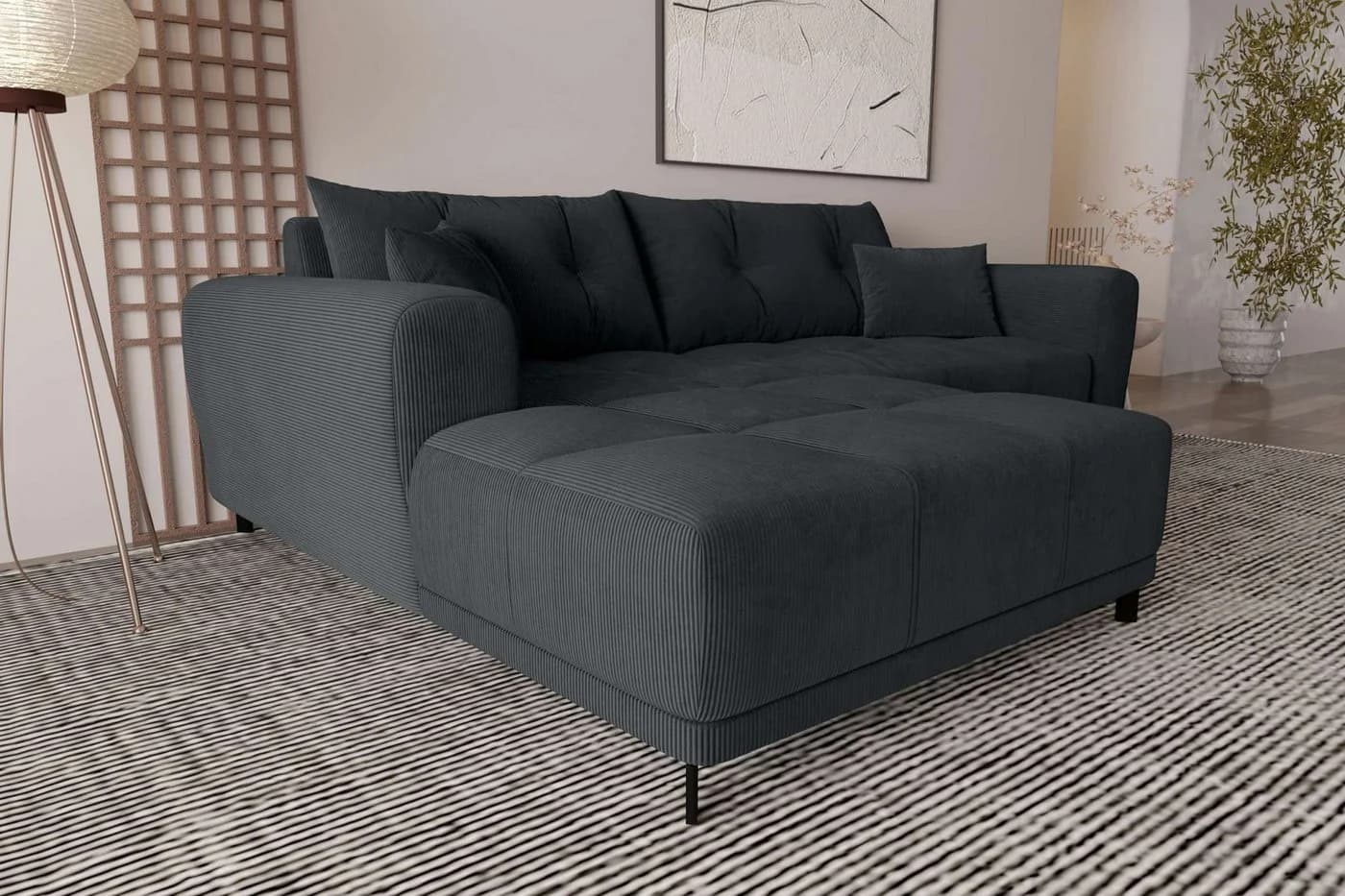 99rooms Ecksofa Massimo L-Form Eckcouch mit Schlaffunktion Cordstoff POSO - Bild 3