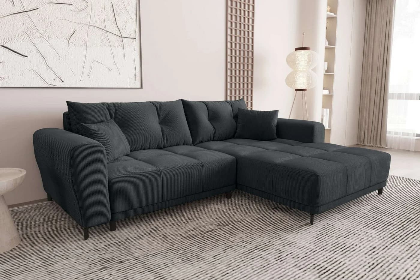 99rooms Ecksofa Massimo L-Form Sofa mit Schlaffunktion