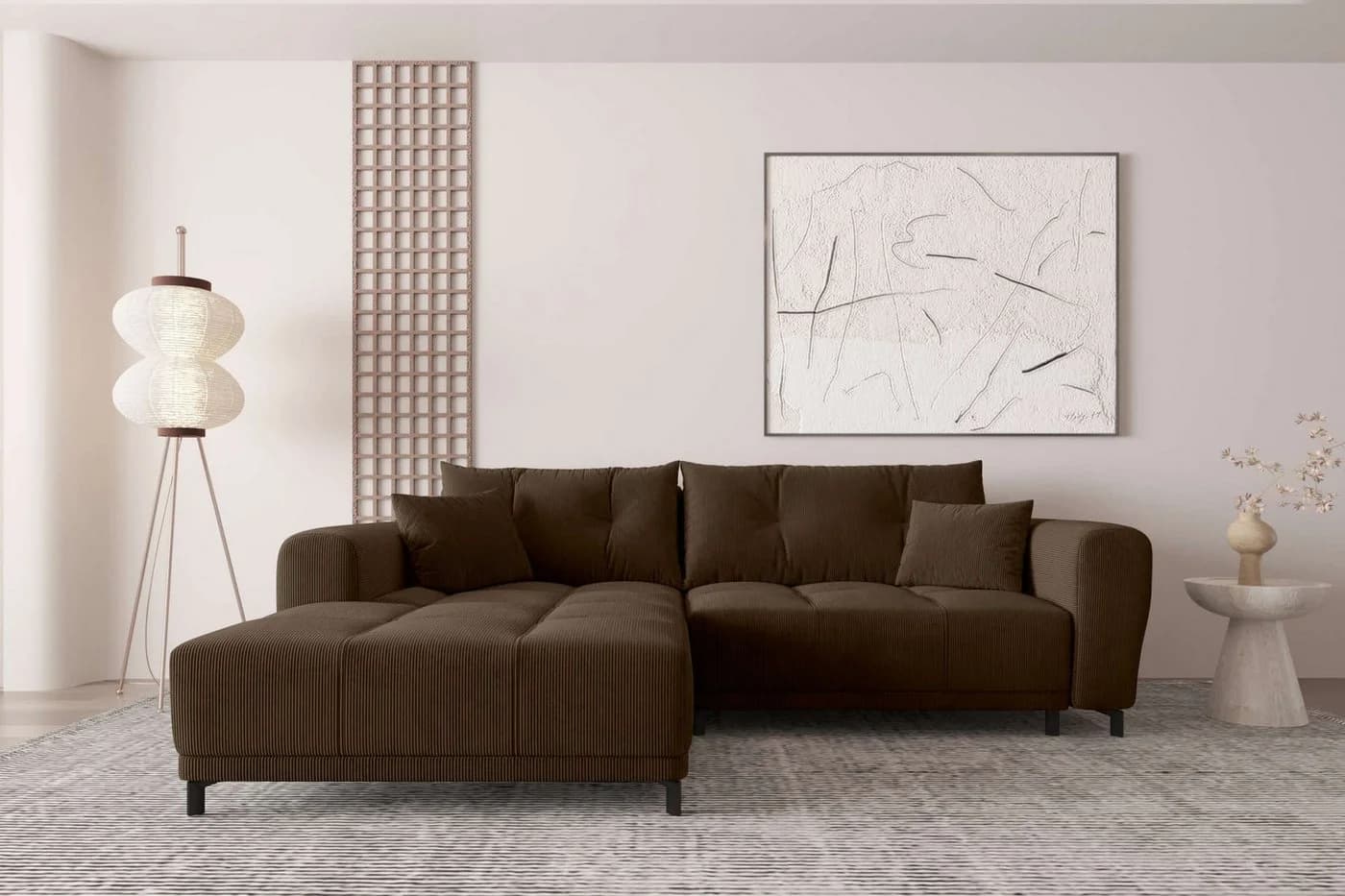 99rooms Ecksofa Massimo L-Form Cordstoff POSO - Bild 2