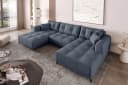 99rooms Wohnlandschaft Massimo U-Form Sofa mit Schlaffunktion Dunkelblau Bild 4