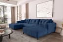 99rooms Wohnlandschaft Massimo U-Form Sofa Blau Bild 1