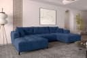 99rooms Wohnlandschaft Massimo U-Form Sofa Blau Bild 3