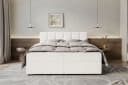 99rooms Boxspringbett Bergamo Weiß mit Topper Bild 1