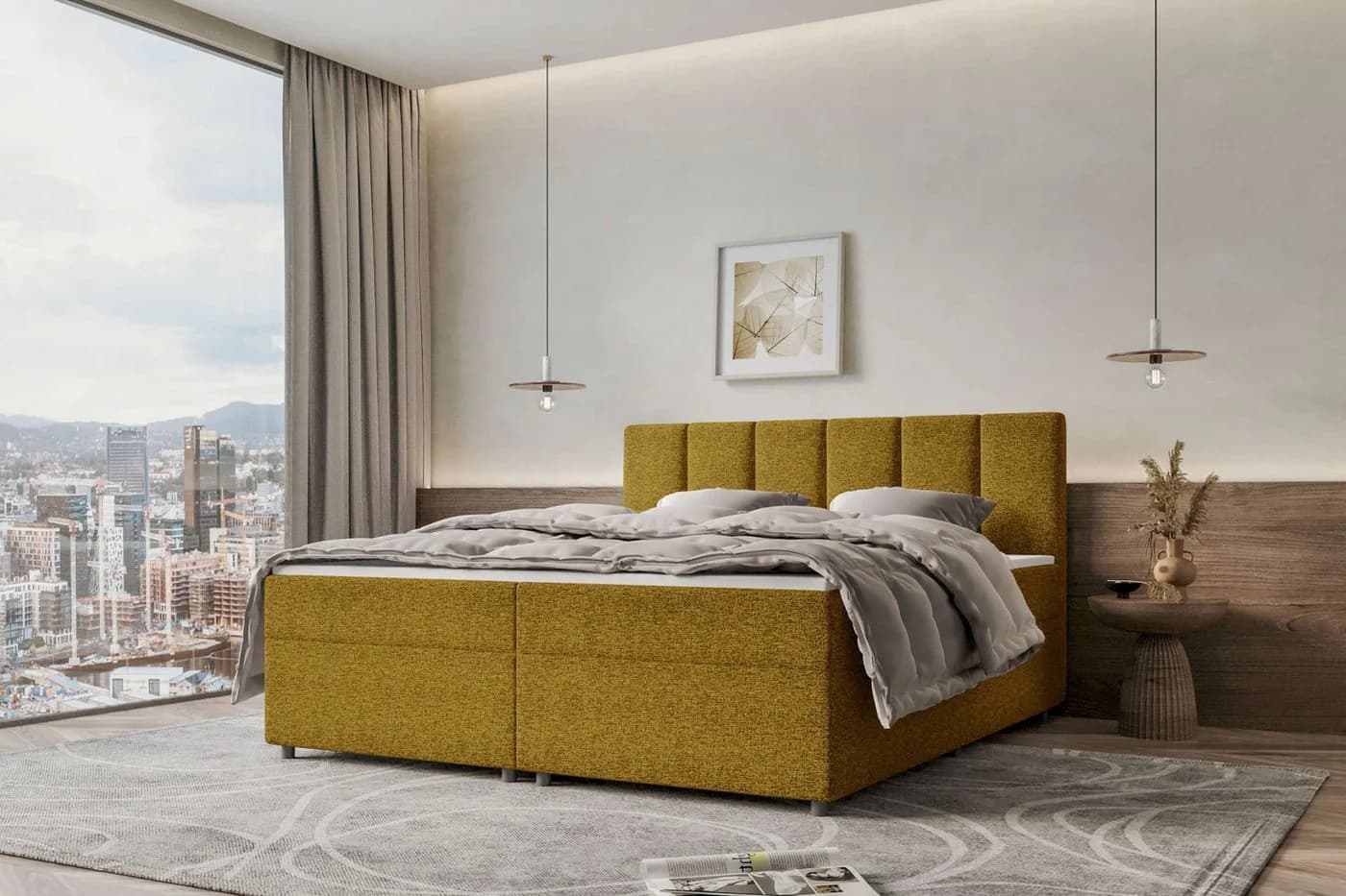 99rooms Boxspringbett Bergamo Modern Polyester - Bild 2