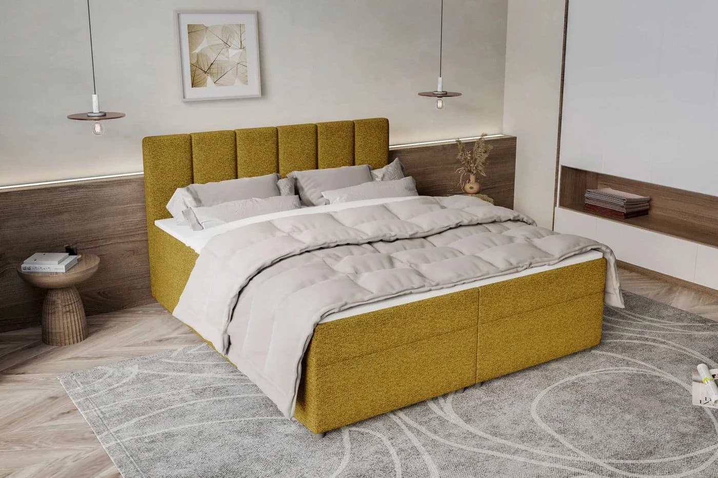 99rooms Boxspringbett Bergamo Modern Polyester - Bild 3