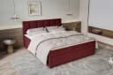 99rooms Boxspringbett Bergamo Bordeaux Modern Bild 3