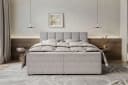 99rooms Boxspringbett Bergamo Hellgrau mit Topper Bild 1