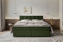 99rooms Boxspringbett Bergamo Dunkelgrün mit Topper Bild 1