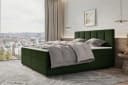 99rooms Boxspringbett Bergamo Dunkelgrün mit Topper Bild 4