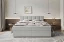 99rooms Boxspringbett Bergamo mit Topper Cordstoff AMBIENCE Grau Bild 1