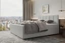 99rooms Boxspringbett Bergamo Hellgrau mit Topper Bild 4