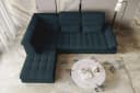 99rooms Ecksofa Toscana L-Form Bettfunktion Velours Dunkelblau Bild 3