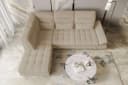 99rooms Ecksofa Toscana L-Form mit Bettfunktion und Velours VOGUE Bezug in Creme Bild 3