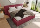99rooms Polsterbett Tivio Bordeaux mit Bettkasten & Lattenrost Bild 1