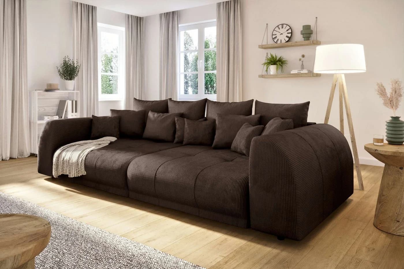 99rooms Big-Sofa Lucca mit Schlaffunktion und Kissenset - Bild 2