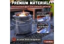 Heimfleiss® Feuerschale Rauchfrei Edelstahl Silber Ø50cm mit Grillrost Bild 1
