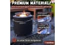 Heimfleiss® Feuerschale Schwarz Rauchfrei mit Grillrost Edelstahl Bild 1
