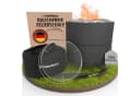 Heimfleiss® Feuerschale Schwarz Rauchfrei mit Grillrost Edelstahl Bild 2