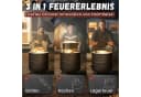 Heimfleiss® Feuerschale Schwarz Rauchfrei mit Grillrost Edelstahl Bild 4