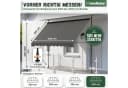 Heimfleiss Klemmmarkise Balkon ohne Bohren Anthrazit UPF 50+ Bild 1