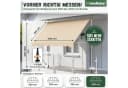 Heimfleiss Klemmmarkise Balkon ohne Bohren Beige UPF 50+ Bild 1