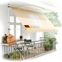Heimfleiss Klemmmarkise Balkon ohne Bohren Beige UPF 50+ Bild 2