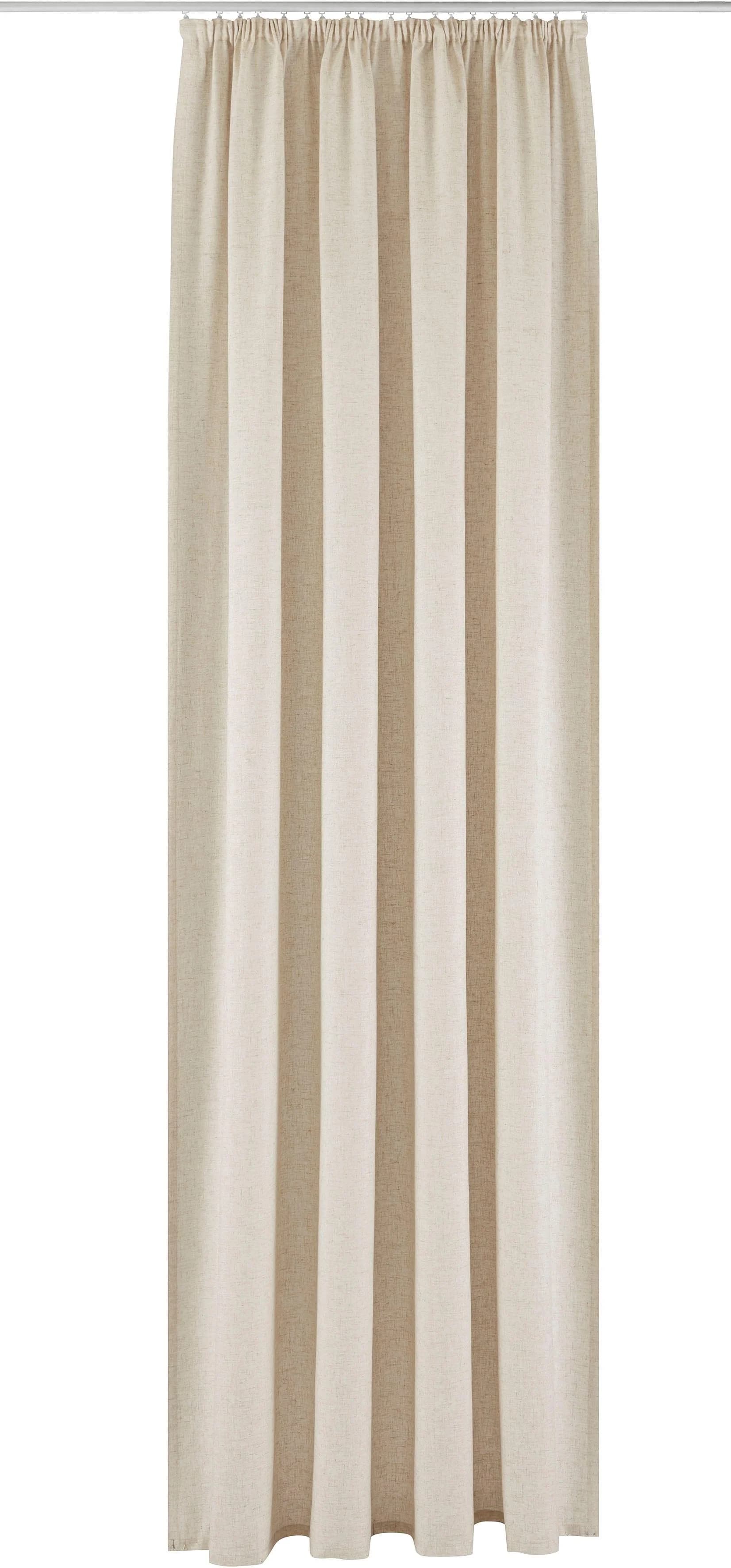 MY HOME Gardine Rudy Beige Halbtransparent Leinenlook