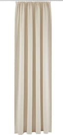 Beige Leinenlook Gardine mit Streifenmuster Bild 2
