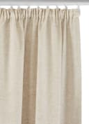Beige Leinenlook Gardine mit Streifenmuster Bild 3