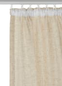 Beige Leinenlook Gardine mit Streifenmuster Bild 4