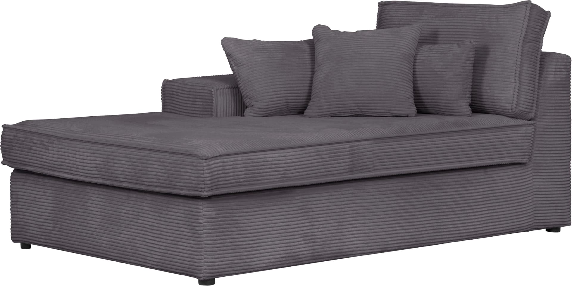 OTTO HOME Florid Ottomane Grau Baumwollmix Modulsofa