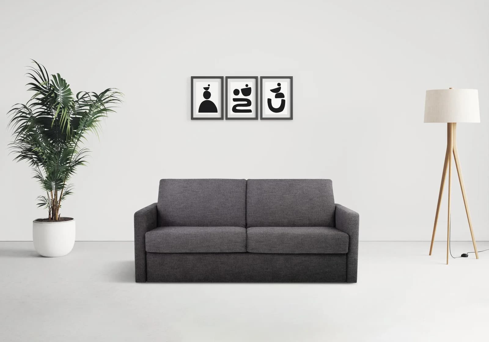 HOME AFFAIRE Schlafsofa Goldpoint 162 cm Anthrazit 2-Sitzer mit Bettfunktion