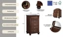 OTTO HOME Schubkastenkommode Tessin Massivholz Braun mit Spiegel Bild 3