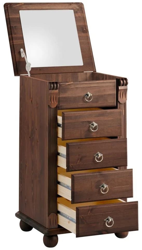 OTTO HOME Schubkastenkommode Tessin Massivholz Braun mit Spiegel - Bild 4